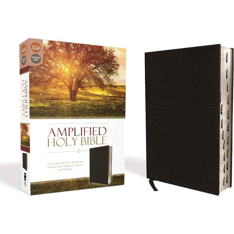 Amplified Holy Bible - Bonded Leather, Black Indexed