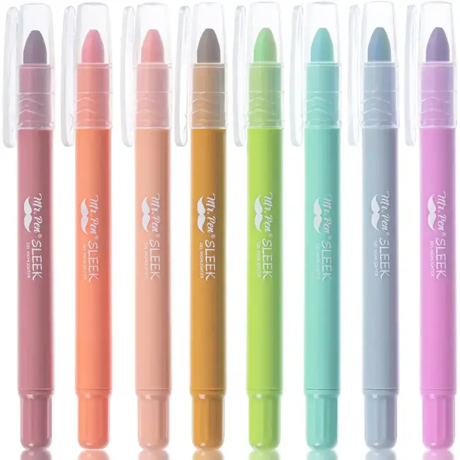 Mr. Pen - Gel Highlighters, 8 Pack