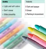 Mr. Pen - Gel Highlighters, 8 Pack, Pastel Darks