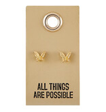 Leather Tag Earrings -