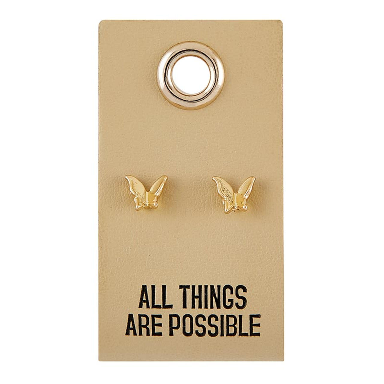 Leather Tag Earrings -