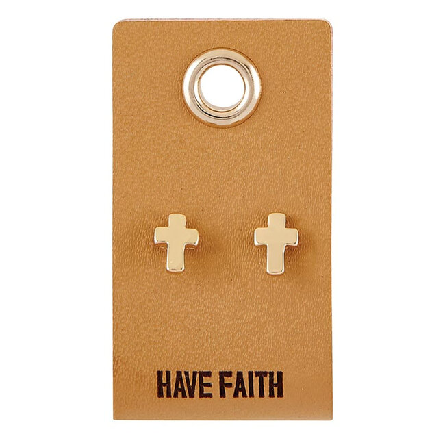 Leather Tag Earrings -