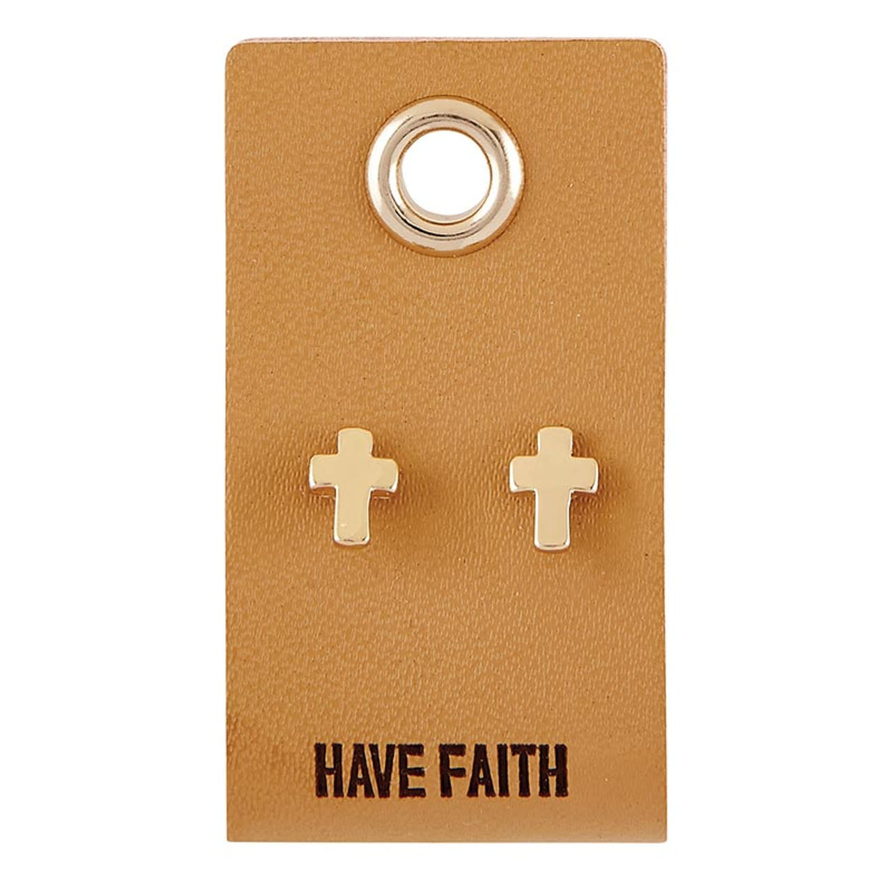 Leather Tag Earrings -