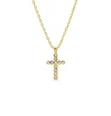 Delicate Cross CZ Pendant