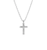 Delicate Cross CZ Pendant
