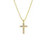 Delicate Cross CZ Pendant
