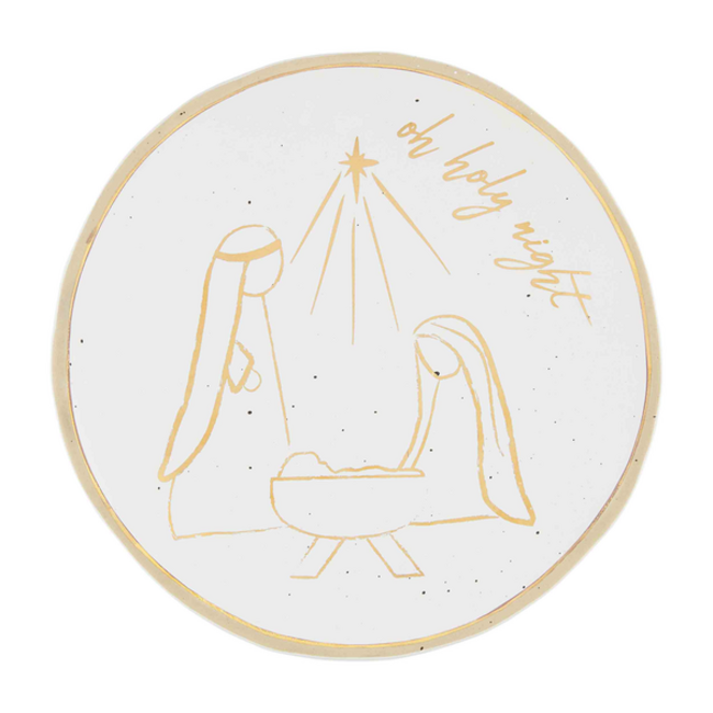Gold Nativity Platter