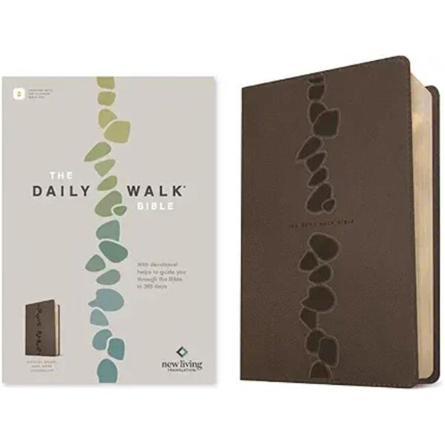 The Daily Walk Bible NLT, Filament Enabled (LeatherLike, Stepping Stones Dark Taupe)