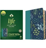 NLT Life Application Study Bible, Third Edition, Large Print (LeatherLike, Meadow Teal, Indexed, Red Letter)