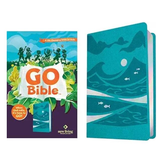 NLT Go Bible For Kids (LeatherLike, Teal Ocean)