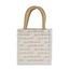 Joy to the World Petite Gift Tote White/Light Gold 7x7x5