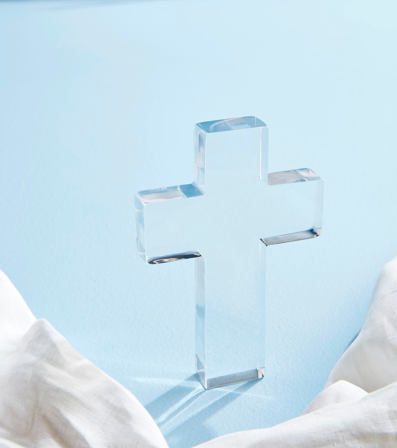 Clear Resin Acrylic Cross