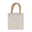 Joy to the World Petite Gift Tote White/Light Gold 7x7x5