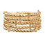5 Row CCB Ball Cross Bracelet - Gold