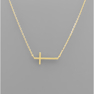 Horizontal Cross Necklace