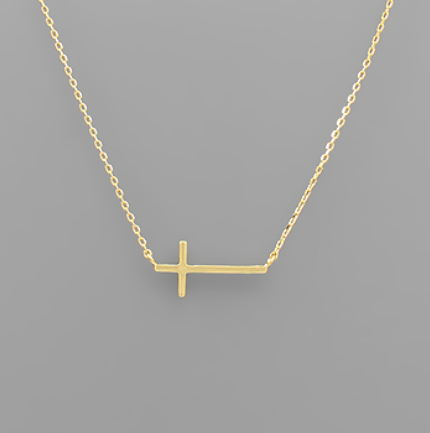 Horizontal Cross Necklace
