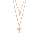 Layered Cross Pendant Necklace