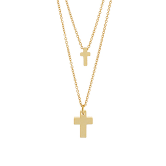 Layered Cross Pendant Necklace