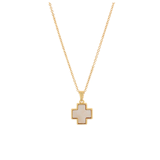 Mother of Pearl Cross Necklace