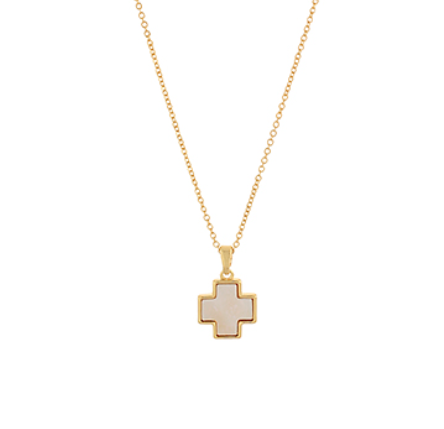 Mother of Pearl Cross Necklace