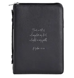 White Dove-Bible Cover Your Word Black X-Large