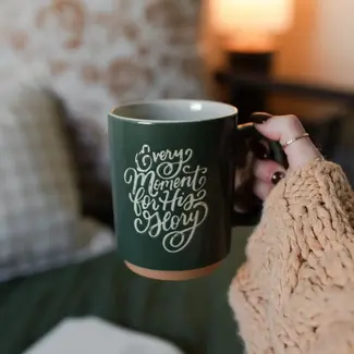 Every Moment For His Glory Leaf Green Mug