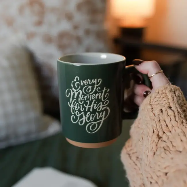 Every Moment For His Glory Leaf Green Mug