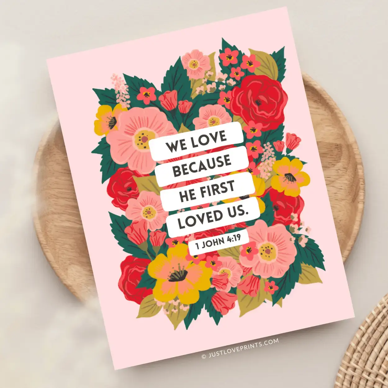 We Love Because He First Loved Us Greeting Card