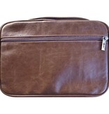 White Dove-Distressed Leather Brown Bible/Book Cover Large
