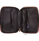 White Dove-Distressed Leather Brown Bible/Book Cover Large