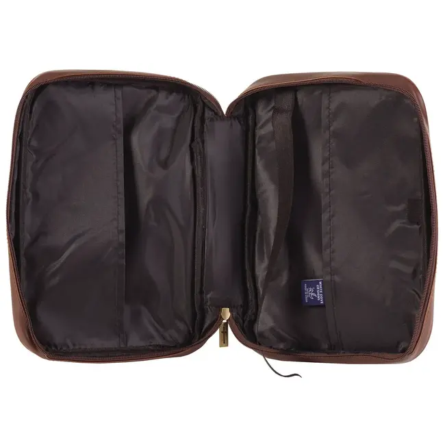 White Dove-Distressed Leather Brown Bible/Book Cover Large