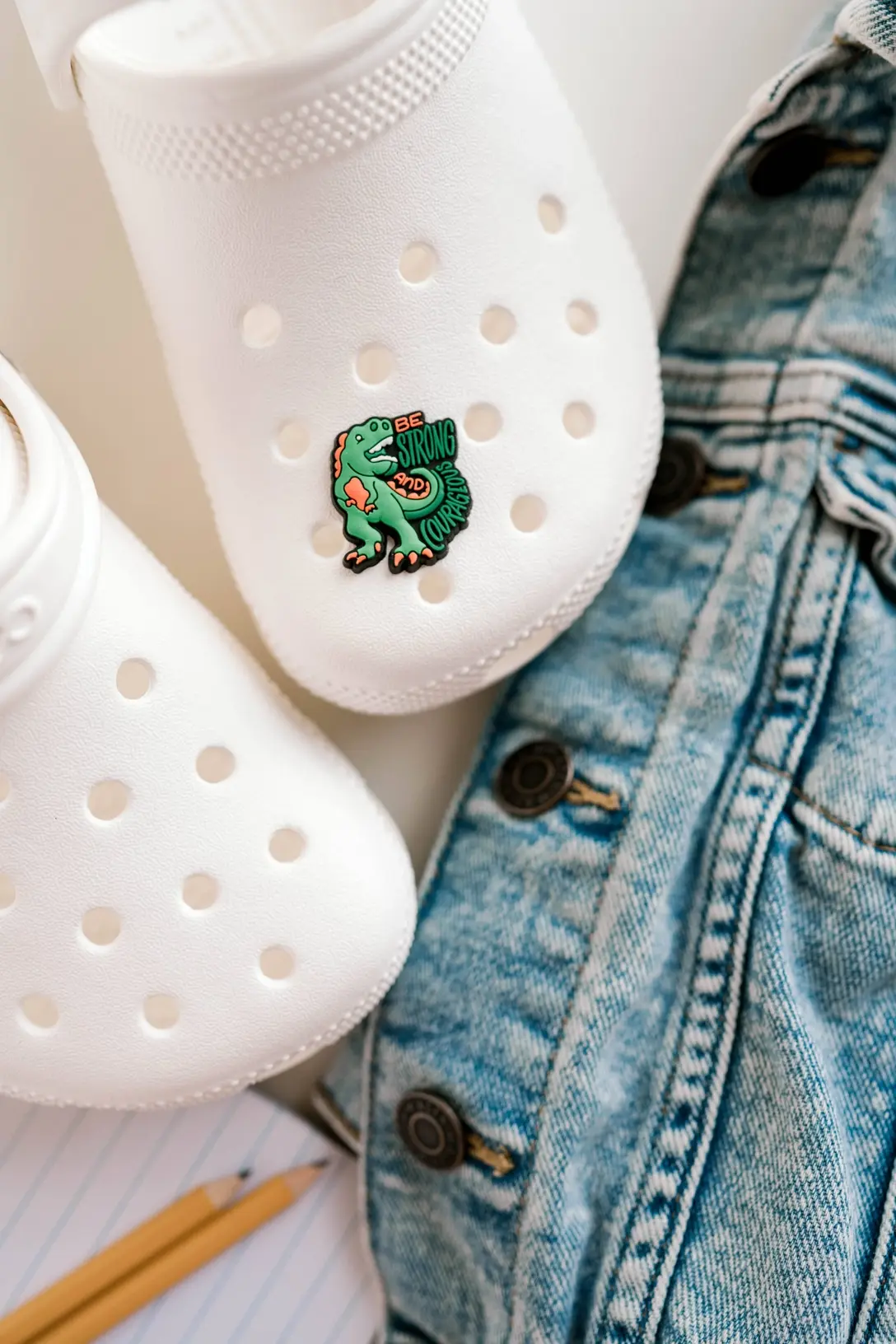 Strong + Courageous Shoe Charm