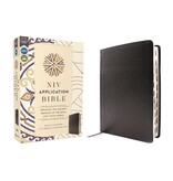 NIV Application Bible, European Bonded Leather, Black, Red Letter, Thumb Indexed, Comfort Print