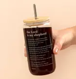 The Lord Is My Shepherd Glass Can