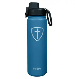 24 oz Stainless Steel Bottle - Cross Shield