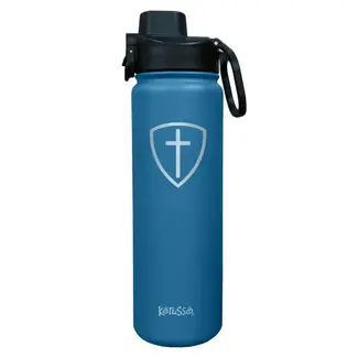 24 oz Stainless Steel Bottle - Cross Shield