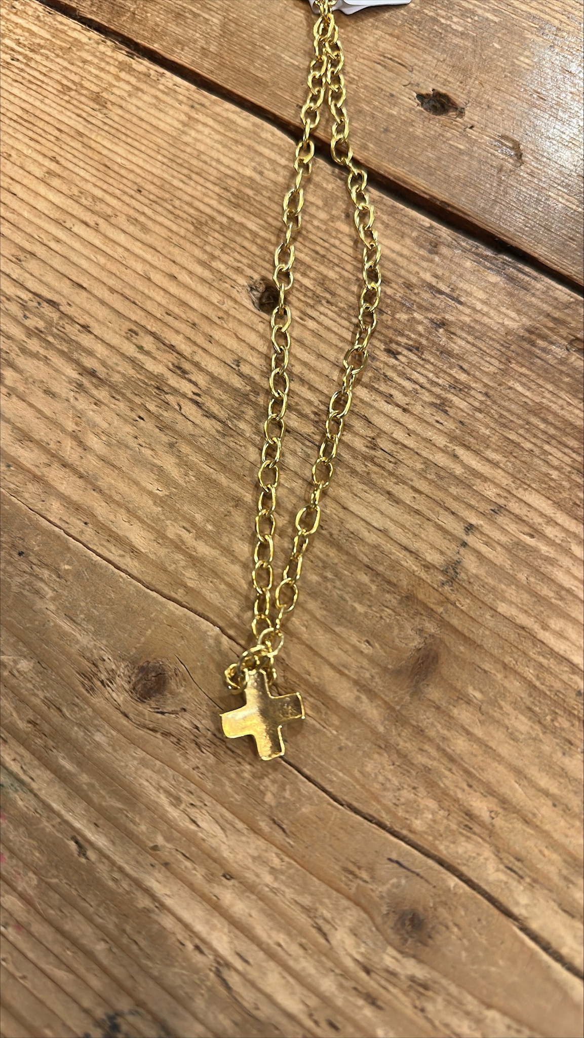 Small Golden Cross Necklace