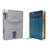 NASB, Personal Size Bible, Large Print, Leathersoft, Teal, Red Letter, 1995 Text, Comfort Print