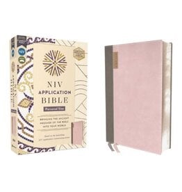 NIV Application Bible, Personal Size, Leathersoft, Pink, Red Letter, Comfort Print
