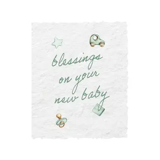 Blessings On New Baby | Eco-Friendly Greeting Card