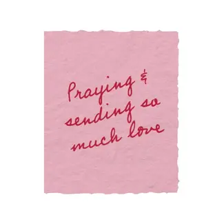 Praying + Sending Love | Religious Christian Greeting Card