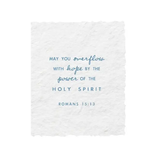 Overflow with Hope Scripture | Religious Greeting Card
