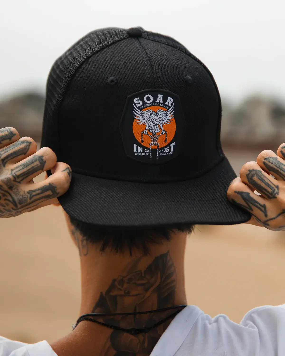 Wings Like Eagles Trucker Snapback Hat