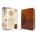 NIV Application Bible, Leathersoft, Brown, Red Letter, Thumb Indexed, Comfort Print
