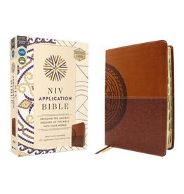 NIV Application Bible, Leathersoft, Brown, Red Letter, Thumb Indexed, Comfort Print