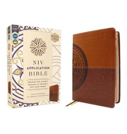 NIV Application Bible, Leathersoft, Brown, Red Letter, Comfort Print