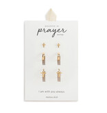 Wrapped In Prayer Dainty Earrings Set of 3 - Gold