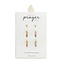 Wrapped In Prayer Dainty Earrings Set of 3 - Gold