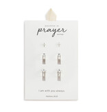 Wrapped in Prayer Dainty Earrings Set of 3 - Silver