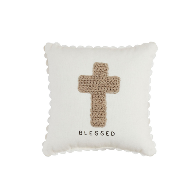 Cross Crochet Mini Pillow